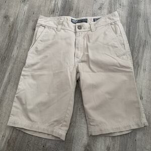 BKE Buckle Shorts Mens 31 Durant Standard Fit Pebble Beige Heavy Stitching Long